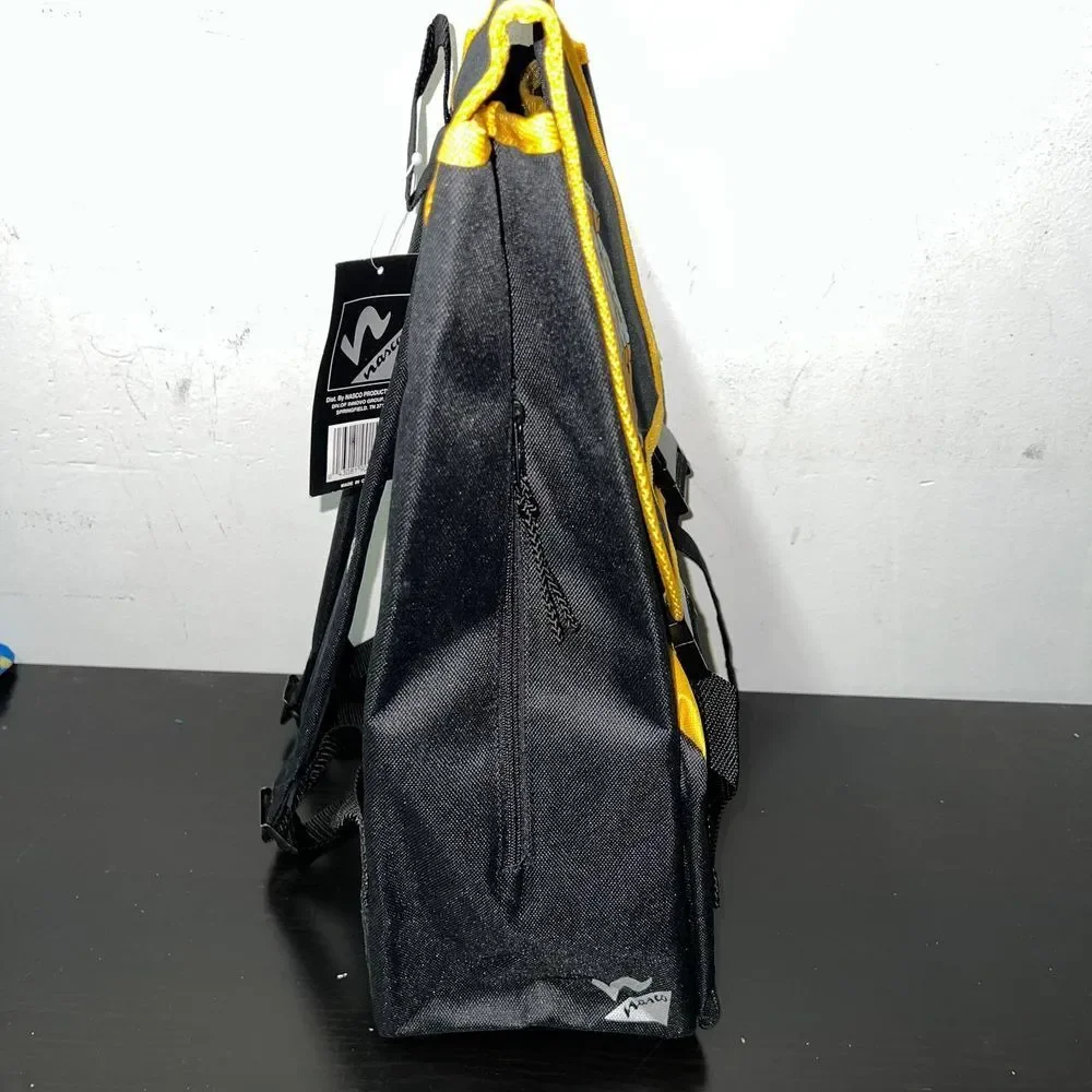 Vintage Pittsburgh Penguins Retreat Backpack Bag Yellow NHL Nasco Little America